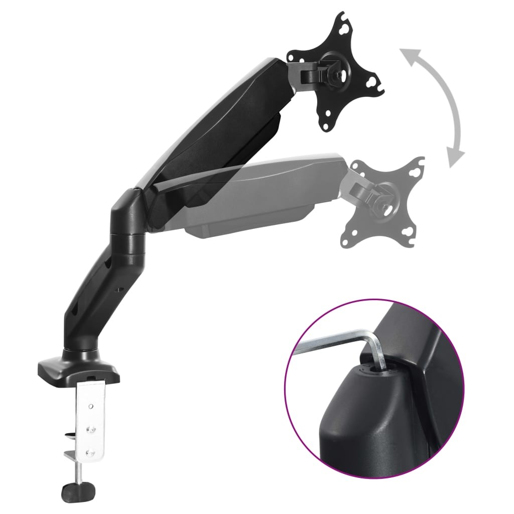 TV Monitor Desk Mount 13"-27" with Gas Spring Single Arm